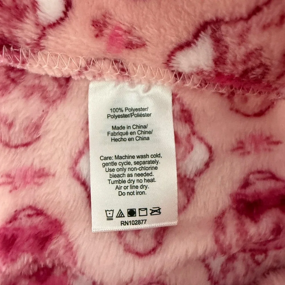 NWT Krissy Mast Berkshire Home Dog Print Lounge Pants Women's XL Pink Fleece PJ
